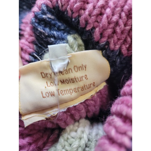 VTG Purple Mountain Striped Wool Blend Sweater Sz L - Picture 5 of 5